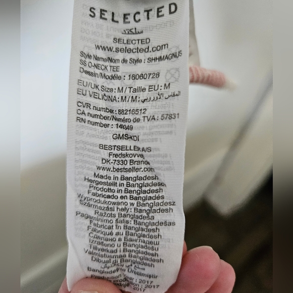 Selected / homme tshirt with pocket grey size Medium men's heritage top short sl - Picture 4 of 4